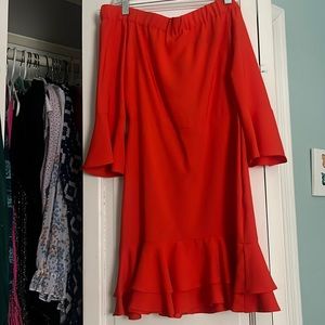 Ruffle Red Dress